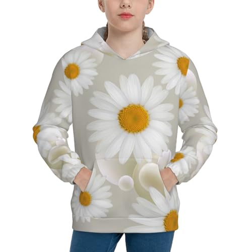 Daisy Flower Boy, Girls Sports Shirt Youth Pullover Fashion Hooded Sweatshirt3