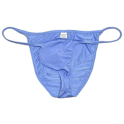 Men's Bodybuilding Posing String Bikini Briefs Underwear Male Contour Pouch Cheeky Briefs Silky Soft Thin Underpants