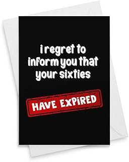 Funny 70th Birthday Card - I Regret To Inform You That Your Seventies Have Already Expired. Funny 70th Birthday Card For Men Or Women Friends A Co-worker Your Seventieth Gift [00116]