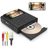 Enregistreur VHS vers DVD avec écran LCD et entrée HDMI/AV, conversion analogique en numérique de VHS, magnétoscope, Hi8, caméscope en DVD/USB/SD, pas besoin de PC, copie de smartphone vers DVD/USB/SD
