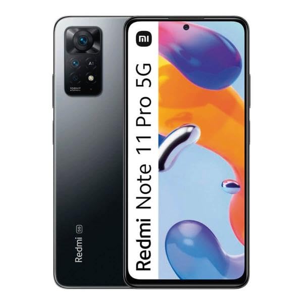Xiaomi Redmi Note 11 Pro 5G Dual SIM 6GB RAM 128GB 5G gris grafito + tarjeta de protección de pantalla (6 meses gratis un cambio único) (Reacondicionado)
