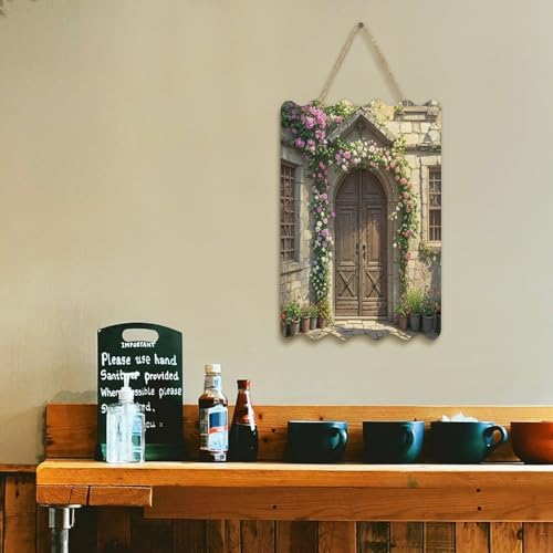 Affiche murale en bois QMKFWT suspendue pour décoration de maison et café - 7