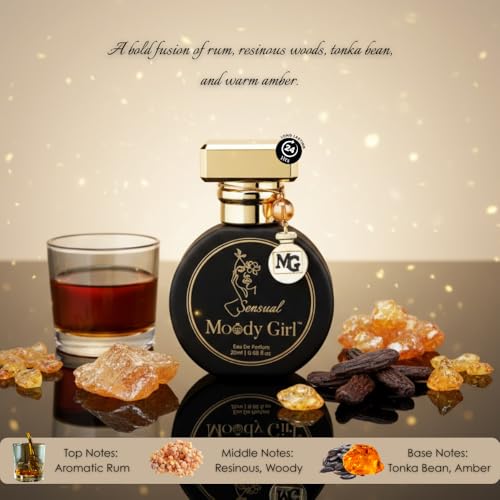 Image of Moody Girl Sensual Perfume for Women | Spicy Tonka Bean Fragrance | 24 Hrs Long Lasting Eau De Parfum with Myrrh | Valentine Gift | Solid Premium & Luxurious Perfume for Every Occasion - 20ml