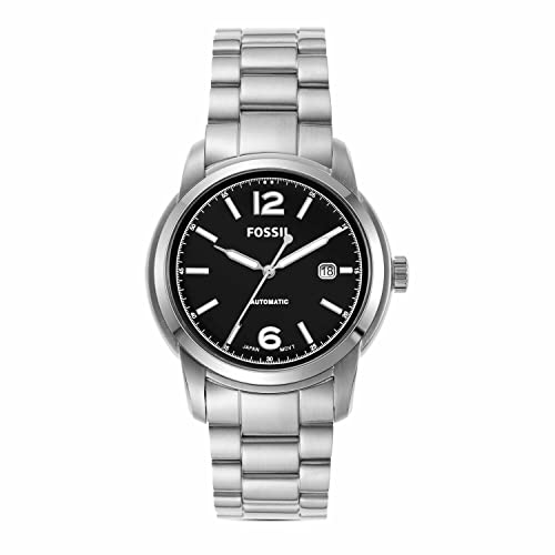 Fossil Heritage Analog Black Dial Men's Stainless Steel Watch-ME3223 - Image 4