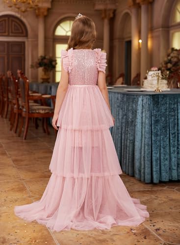 Grace Karin Junior Girls Dress Sequin Formal Pageant Special Occasion Prom Party Fancy Dress Size 10 Pink thumb #4