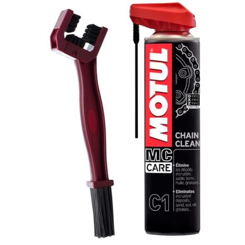 Qual o Melhor Lubrificante para Corrente de Moto Alta Cilindrada de 2025? Melhores Ranking 14 SPRAY PARA LIMPEZA DE CORRENTES ON/OFF ROAD - MOTUL - C1 CHAIN CLEAN - 400 ML + ESCOVA PARA LIMPAR CORRENTES DE TRANSMISSÃO BERING