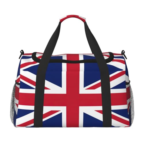 Bolsa de viaje con bandera británica: tejido impermeable y gran capacidad