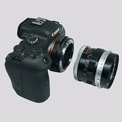 Adaptador de Lente PHOLSY Compatible con Objetivos Canon FD/FL y Cámaras Canon RF | Convertidor Manual con Palanca de Apertura para Canon FD a Canon RF, FL a RF miniatura 4