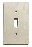 Ivory Light Travertine Switch Plate Cover (SINGLE TOGGLE)