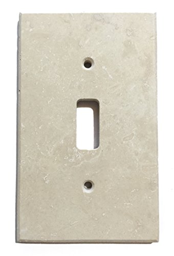 Ivory Light Travertine Switch Plate Cover (SINGLE TOGGLE)