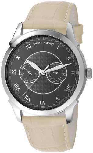 Preisvergleich Produktbild Pierre Cardin Herren-Armbanduhr XL Ronde Classique Analog Quarz Leder PC105871F03