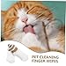 Yardwe 6pcs Pet Cleaning Finger for Dogs and Cats Soft Toothbrush Tool for Oral Convenient Finger Sleeves for and Gentle Cleaning