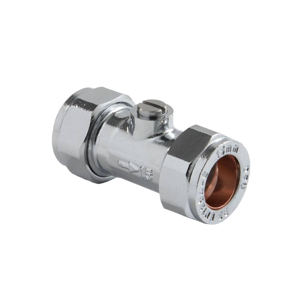 Milano 15Mm Chrome Hot Cold Water Isolating Valve
