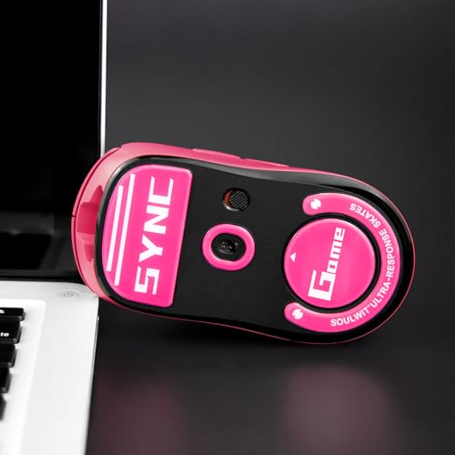 Image of SOULWIT Glass Mouse Skates for Logitech G PRO X Superlight (Gen 1.0) Wireless Gaming Mouse (Do Not Fit GPro X Superlight 2 /2C /2DEX /2SE) - Pink