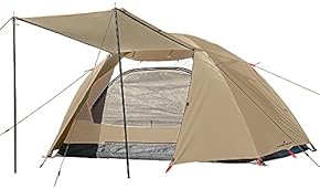 大型ドーム型テント ベージュと赤 大型ドーム型テント ベージュと赤