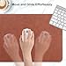 Leather Desk Pad Protector, Office Desk Mat, Large Laptop Mouse Pad, PU Non-Slip Desk Blotter, Waterproof Writing Pad, Computer Keyboard Mat for Desktop 39.4 x 17 inch (Brown)