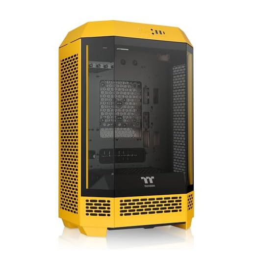 Thermaltake Tower 300 Bumblebee Micro-ATX Case; 2x140mm CT Fan Included; Support Up to 420mm Radiator; Optional Chassis Stand Kit Allows Horizontal Display; CA-1Y4-00S4WN-00; 3 Year Warranty