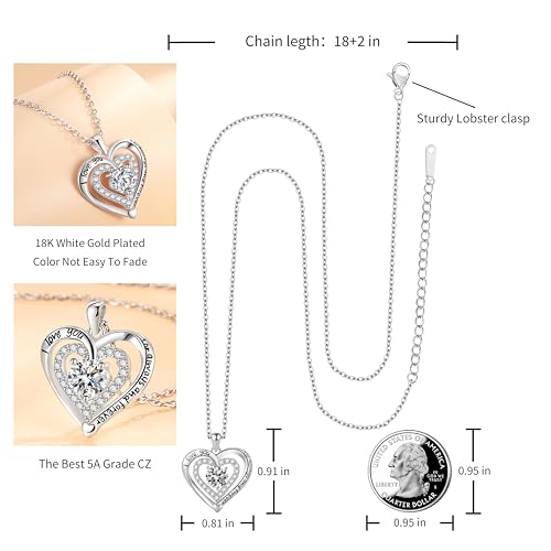 Always-and-Forever-I-Love-You-Double-Heart-Necklace-for-Women-Silver-Plated-with-Cubic-Zirconia-12-Birthstone-Colors-Romantic-Jewelry-Gift-for-Wife-Mom-Girlfriend-or-Daughter-Perfect-for-Anniversary-B