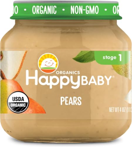 HAPPY BABY Organic Stage 1 Pears, 4 OZ (Pack of 5) image 2