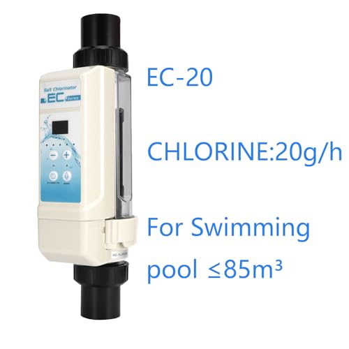 Image of Salt Chlorine Generator with LED Control Panel & Salinity Display, Salt Water Pool Chlorinator for Swimming Pools and SPAs, 8g-20g /h Output with Simple Use 20g /h