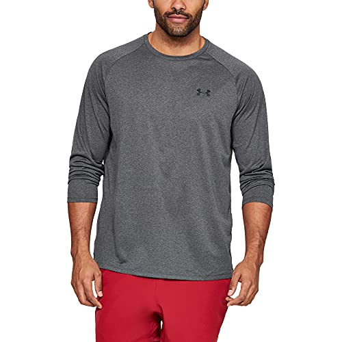 Under Armour Men's Tech 2.0 Long-Sleeve T-Shirt , Carbon Heather (090)/Black , X-Large