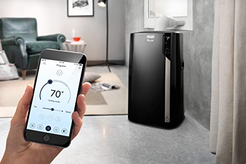 Delonghi Portable Air Conditioner 12,500 Btu,Cool Extra Large Rooms Up To 550 Sq Ft,Wifi With Alexa,Energy Saving,Heat,Quiet,Remote,Ac Unit,Dehumidifier,Fan,Programmable,Window Venting Kit,El376Hrgfk #TOP1