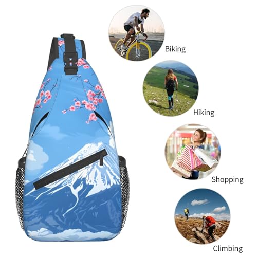 Morrales tipo sling Japan Mount Fuji Cherry Flower unisex miniatura 6