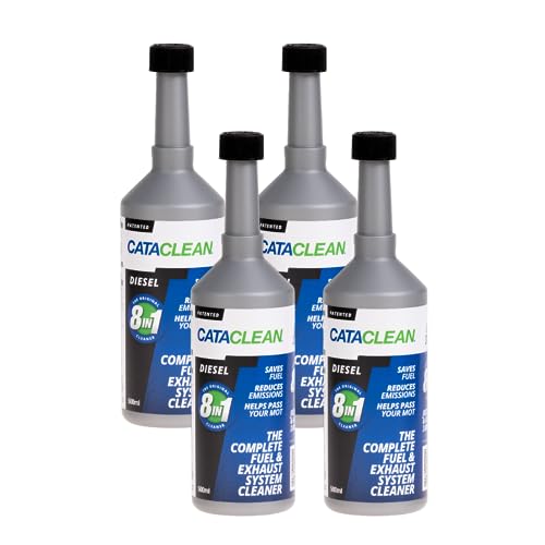 Cataclean Diesel | Complete Fuel & Exhaust Cleaner | Catalytic Converter Valve & Injector Cleaner | Fuel Additive Formulated for Performance & Fuel Efficiency | Pre MOT Emissions Reducer | 4 x 500ml