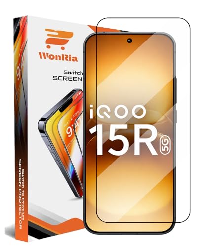 Image of WonRia Pack 1 - Tempered Glass for iQOO 15R 5G Ultrasonic FingerPrint Unlock Edges to Edge 9H Hardness Screen Glass Protector | iqoo15r | with Easy Installation kit