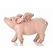 Hi-Line Gift Ltd Sitting Pig with Wings Laughing Statue
