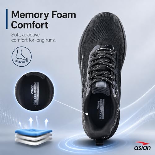 Image of ASIAN Men's HYPERCUSHION-01 Sports Running Shoes with Lightweight TPU & TPR Sole with Memory Foam Insole Casual Sneaker Shoes for Men's