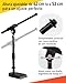 Stage Rocker Adjustable Low-profile Microphone Stand - Snare/Tom Bottom/Bass (Kick) Drum/Table Top, Adjustable Height, 15.75“ Telescoping Boom Arm, Clip-on cable holder, Powered by Hamilton (SR610111)