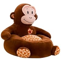 Animal Shape Plush Bean Bag Chair Sofa Cover (Cover Only) Suitable For Kids Sofa Furniture Sofa Seat Cover Armchair Baby Bean Bag Chair Cover Bear(Monkey)