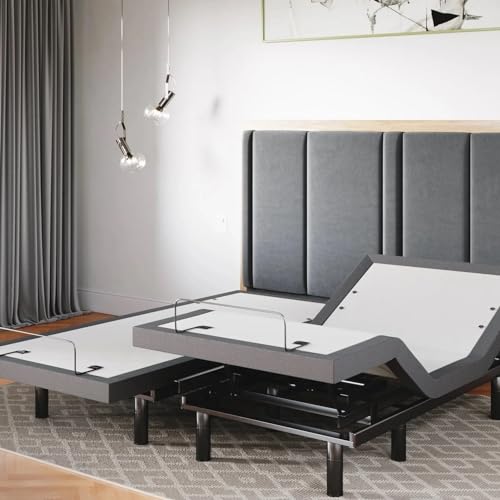 Image of Sven & Son Classic Adjustable Bed Base, Head and Foot Lift, Massage, Under-Bed Lights, USB, Memory, Zero Gravity Smart Frame - Split California King