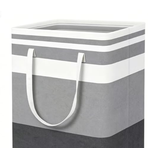 Cesto de ropa plegable en tejido natural de lino y algodón premium 8