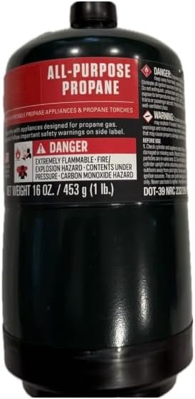 Propane Replacement Fuel Cylinders Camping- 16 oz (6 Pack) Factory Pre-filled and Ready to Use