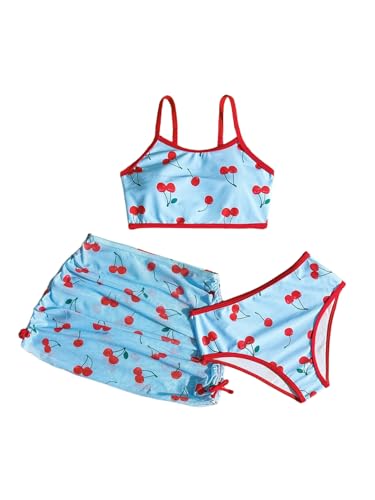 SHENHE Girl's Piece Swimsuits with Skirt Cover Up Spaghetti