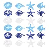 Bois naturel : fabriquées en bois naturel, ces pièces sont robustes et durables, garantissant leur longévité pour de nombreux projets. ornement nautique de plage en bois, découpes en bois pour loisirs créatifs