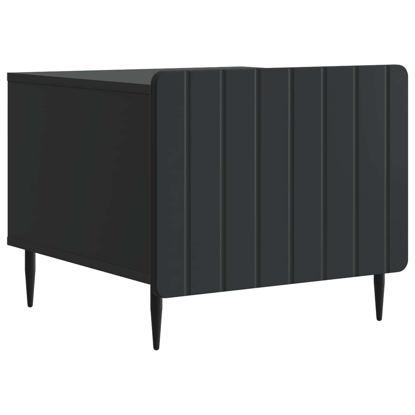 Table de salon moderne noire gain de place avec grand rangement
