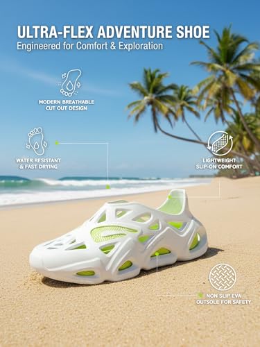 Image of Impakto Super Future Men s Clogs | Lightweight & Breathable EVA Waterproof Slip-Ons for Beach, Pool, Walking & Casual Use | Stylish and Anti Skid | Quick Dry & Soft Cushioned Comfortable Mules