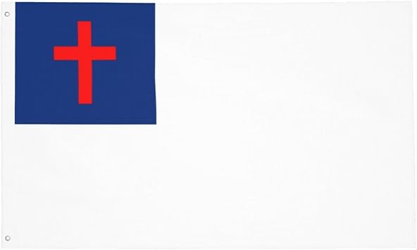 Christian Flag 3x5 Ft Jesus Flag with Brass Grommets Vivid Color Double Stitched Durable Polyester for Indoor and Outdoor Decor