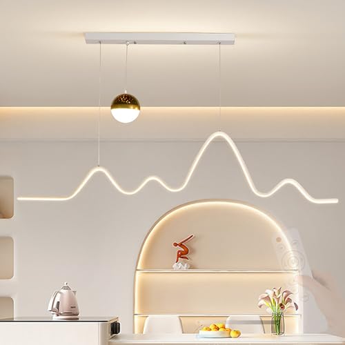 Lampe pendante aluminium moderne blanche pour supprimer l'éblouissement de la salle à manger LED