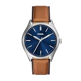 Fossil メンズ FENMORE 三針 シルバートーン 合金ウォッチ、BQM2863