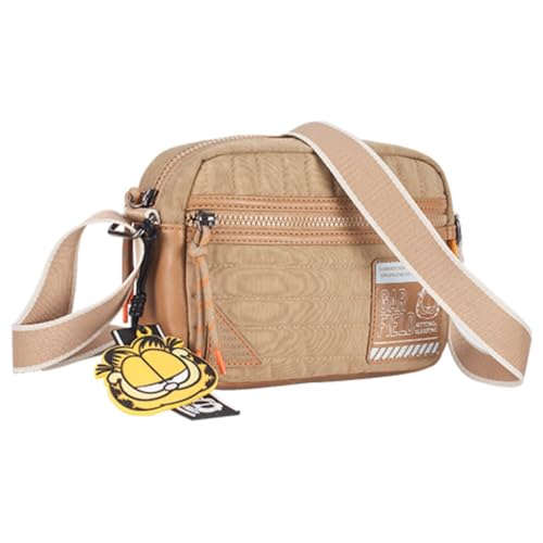 Bolsa Feminina Transversal Garfield Bege