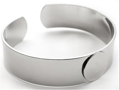 Cousin DIY 1 Piece Metal Bracelet Blank, Silver