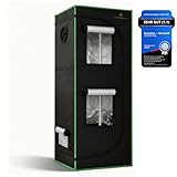 HOMEKING Grow Tenda 60 x 60 x 180 cm, per principianti e professionisti, tenda da allevamento per idroponici, stabile, resistente alla luce e facile da pulire, sistema idroponico per interni, colore:
