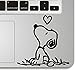 Adesivo - Sticker  - PC - CASCHI - Auto - Moto - MOBILI - Adesivo Snoopy Sticker Mac TRACKPAD Adesivo Joe Cool PC Computer Nero