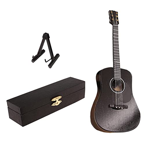 Image of Wooden Electric Guitar Model 1 /6 Dollhouse Living Room Home Decoration C|Toys & Hobbies | Action Figures | TV, Movie & Video Games|1 Piece 1 /6 Electric Guitar Model with Display Stand
