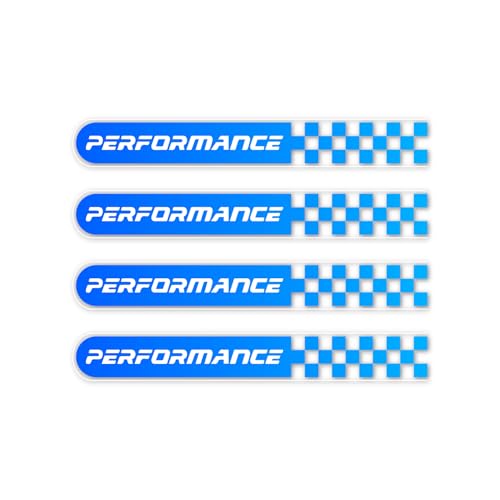 Image of 4Pcs Performance Sticker for Car Wiper Stickers All Cars Rear Wiper Car Sticker Exterior Decal Vinyl L x H 10 x 1.5Cm (Blue)