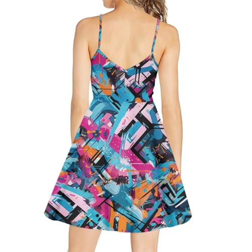 Image of Coloranimal Women's Summer Sleeveless Casual Swing Dresses with Loose Fit Beach Sundress